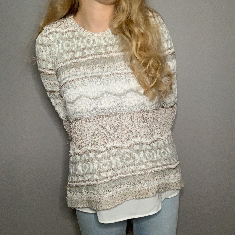 Dressbarn Patterned Layered Sweater - Picture 8 of 15